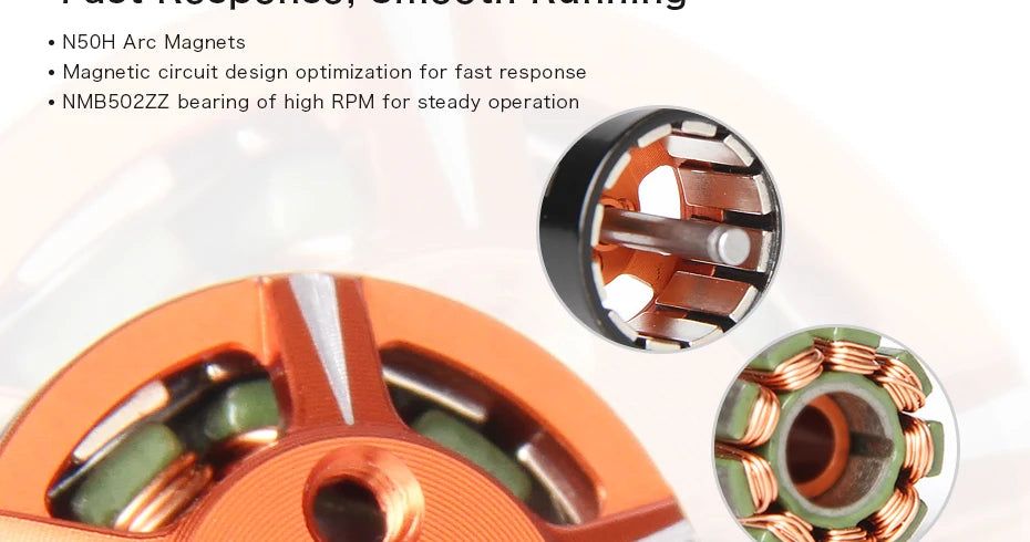 T-Motor, NSOH Arc Magnets Bearing of high RPM for steady operation . NS