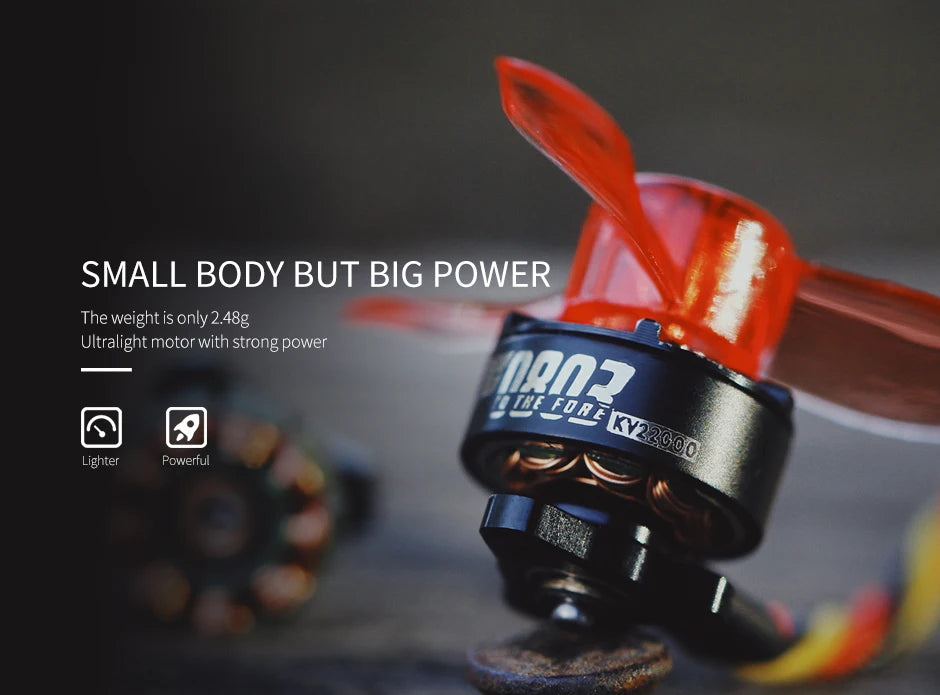 T-motor F0802 KV25000 Micro Motor - 1.81g Brushless Motor For FPV Freestyle 65-85mm Micro Racing Whoop 12 T-motor, JE Lighter Powerful n9nz EoRE weighs only 2.48