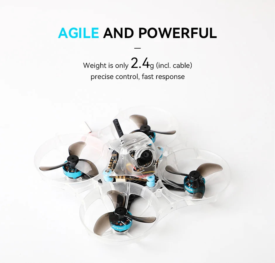 T-MOTOR M1002 KV18000 محرك صغير بدون فرش مناسب لطائرة بدون طيار Tinywhoop FPV مقاس 75 مم 9 T-MOTOR, AGILE AND POWERFUL Weight is only 2. precise control, fast response 4g'
