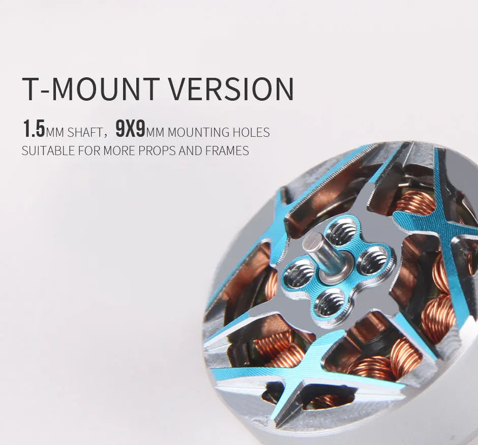T-MOTOR, T-MOUNT VERSION 1.5MM SHAFT, 9XIMM MOUNT