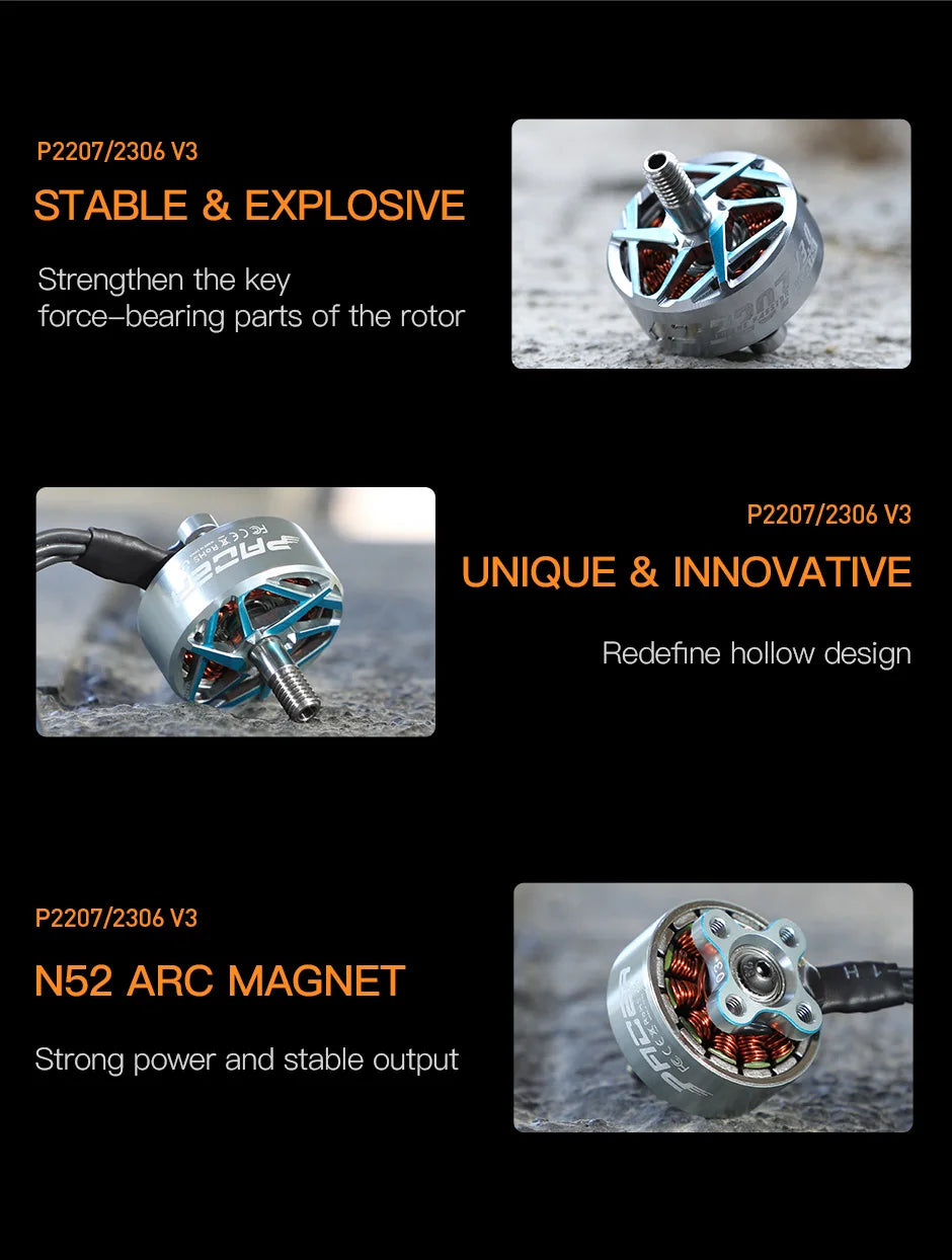 4pcs T-motor, P2207/2306 V3 STABLE & EXPLOSIVE Strengthen