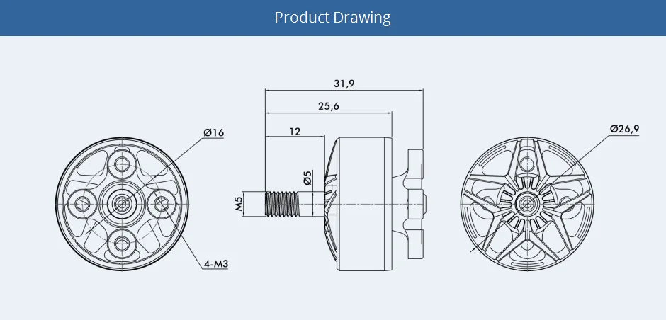 T-motor MCK V3.0 KV1910 KV2100 4-6S