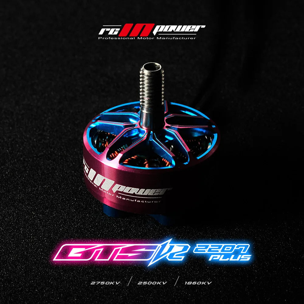 4 قطعة RCINPOWER GTS V2 2207 plus 1860KV 2500KV 2750KV 4-6S فرش السيارات ل FPV RC الطائرة بدون طيار FPV كوادكوبتر قطع الغيار DIY Accs 7 LUH Pote88sns Motor Mendtacurer EL Z