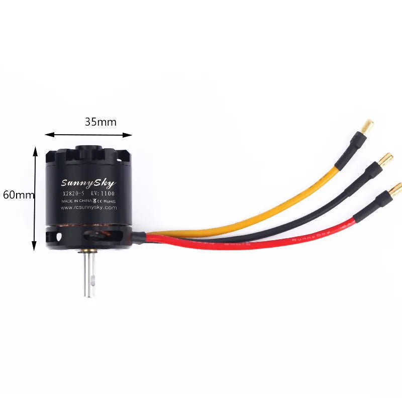 Sunnysky X2820 800KV 920KV 1100KV محرك بدون فرشاة لطائرة هليكوبتر RC FPV كوادكوبتر ميلتي الدوار 16 Sumnysky 60mm 72820-5 KV; 1100 MAc Eine Rule