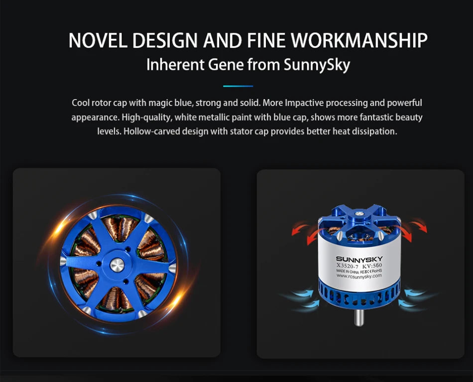 SunnySky Coolrotor cap magic blue, strong and solid . high-quality,