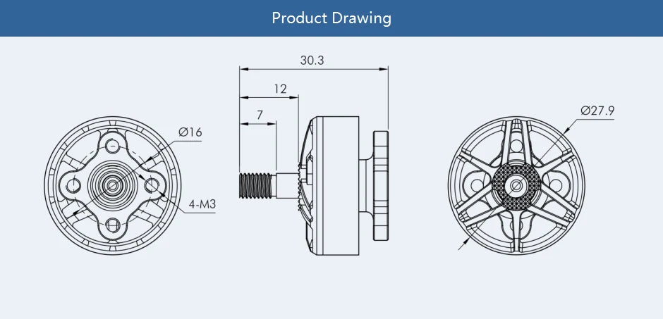T-Motor, Velox V2.0 V2306 V2307 Motor SPECIFICATIONS Wheelbase