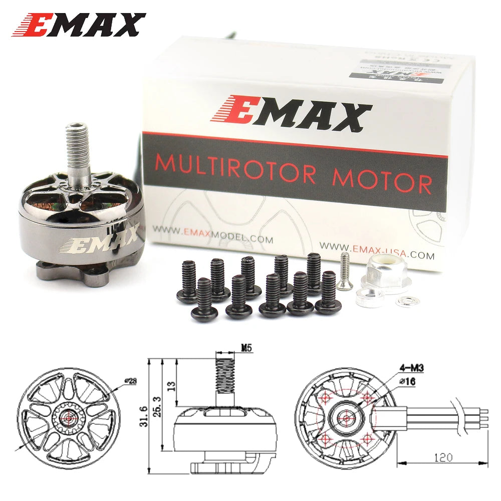 1 قطعة/2 قطعة/4 قطعة EMAX ECO II 2306 1700KV 1900KV 2400KV فرش السيارات ل RC FPV سباق RC الطائرة بدون طيار 17 EMAX MULTIROTOR MOTOR COM #BMA . WN