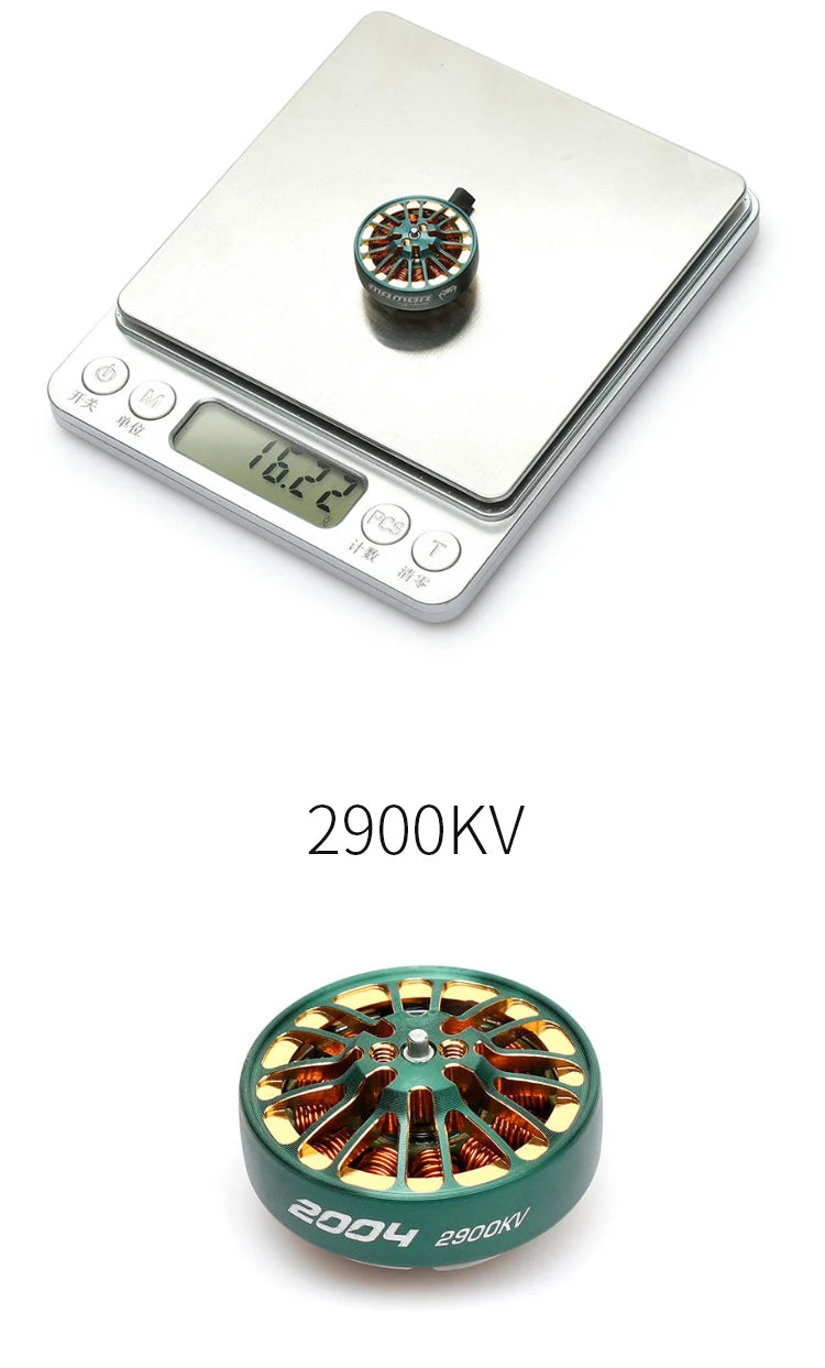 DIATONE MAMBA TOKA 2004 1700KV/2900KV محرك بدون فرشاة لسباق السيارات أخضر للسباق 3-5 بوصة مسواك طائرات بدون طيار صغيرة المدى RC FPV 17 Mamba Toka 2004 1700kv 2900kv Brushless Motor Green Parameter