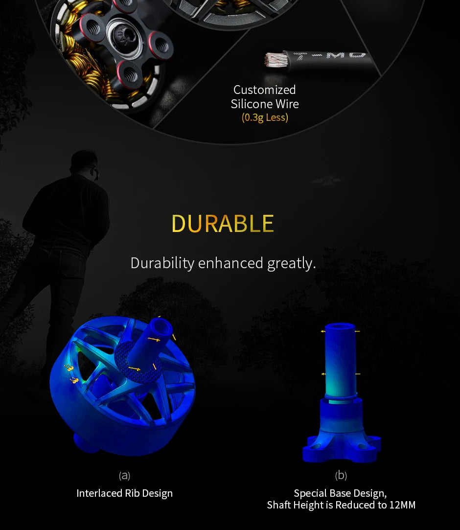 T-motor, Customized Silicone Wire (0.3g Less) DURABLE Durability enhanced greatly
