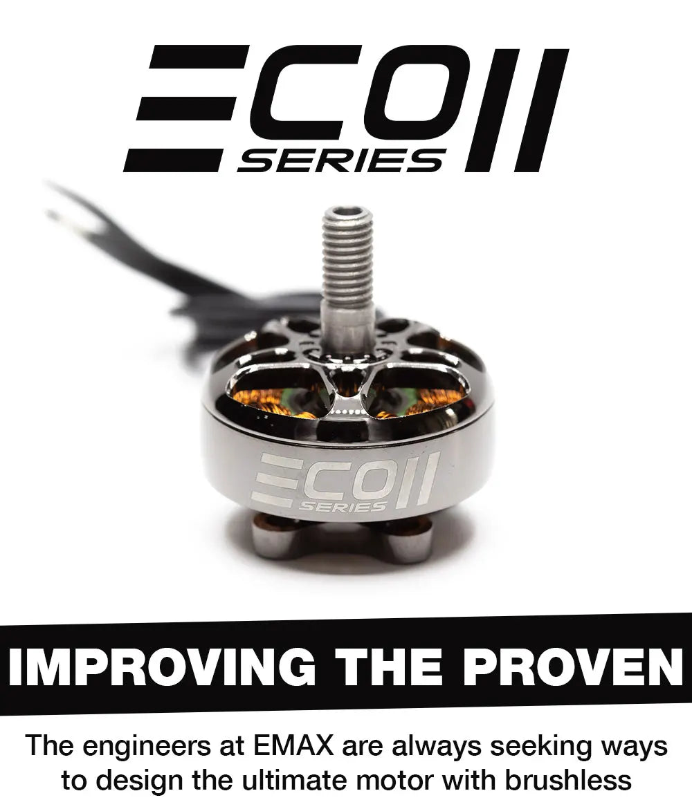 Gift In Stock Newest Emax Official ECO II Series 2807 1300KV 1700KV 1500KV Brushless Motor for RC Drone FPV Racing 7 engineers at EMAX are always seeking ways to design the ultimate motor with brushless brushless
