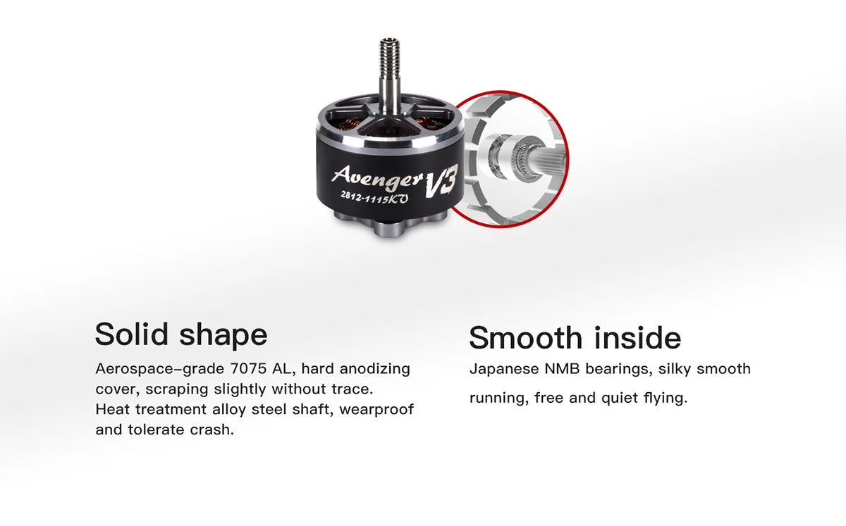AvengerVi 2812-1115KU Solid shape Smooth inside Aerospace-grade 7075