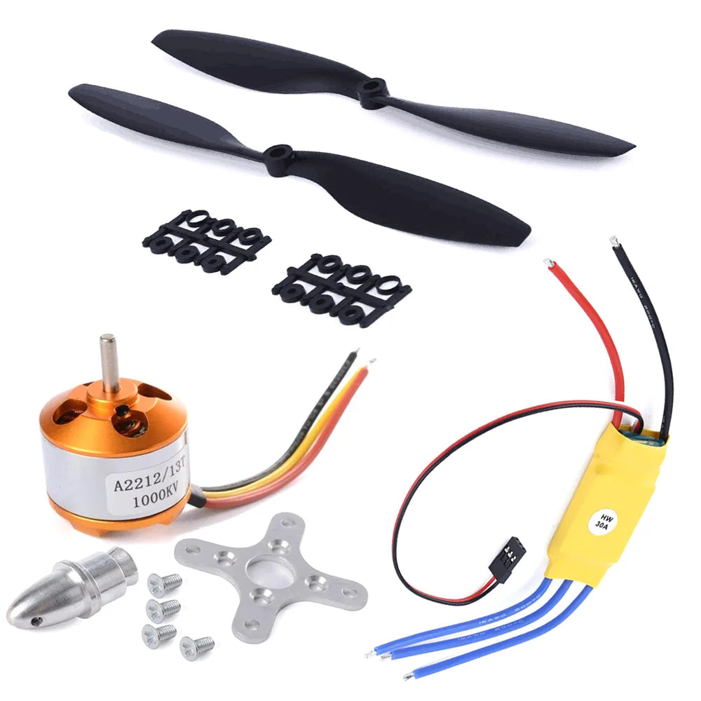 محرك خارجي بدون فرش A2212 1000KV + SimonK 30A ESC + 1045 مروحة (زوج واحد) مجموعة رباعية الدوار لطائرة F450 F550 Multicopter 13 Li-xx(Li-ion or LiPo) / Ni-xx