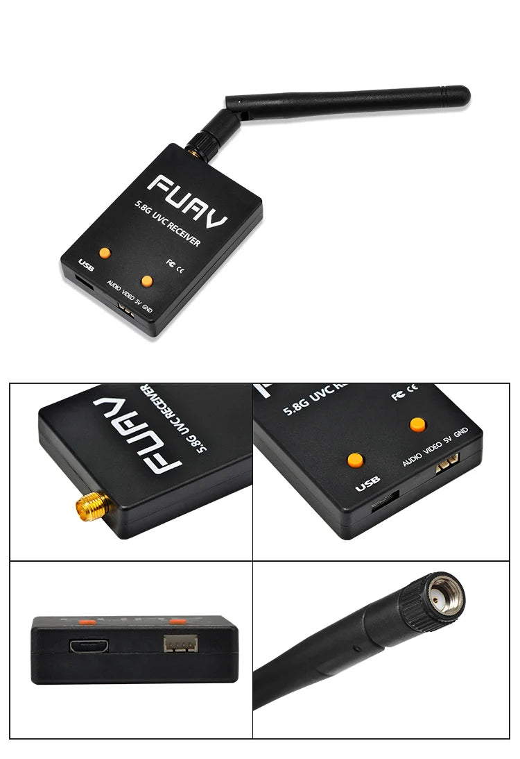 FUAV UVC Dual / Single Antenna Control OTG, FPV Glasses For Vehicle Type : Airplanes Brand Name :