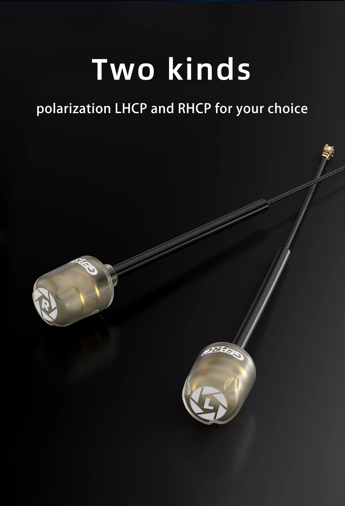 GEPRC Peano 5.8G هوائي مايكرو مصاصة 5.8G RHCP MMCX UFL صورة هوائي الإرسال 50/110/145 مللي متر RC FPV سباق طائرات بدون طيار لتقوم بها بنفسك جزء 11 two kinds polarization LHCP and RHCP for your choice 015 O-