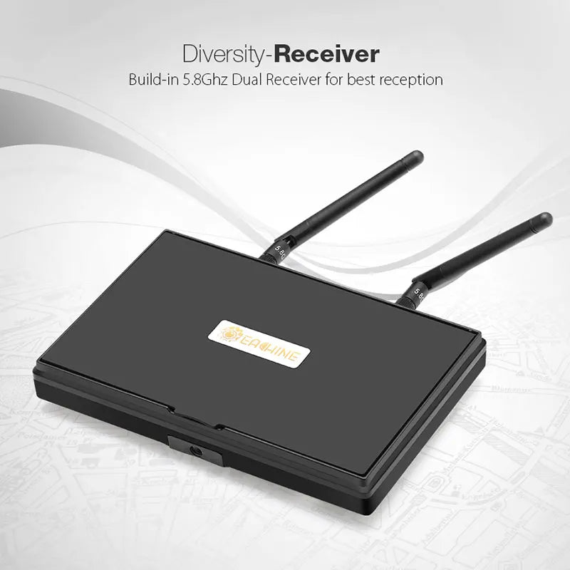 Eachine LCD5802D 7 Inch FPV Monitor, Diversity-Receiver Build-in 5.8Ghz Dual Receiver for best