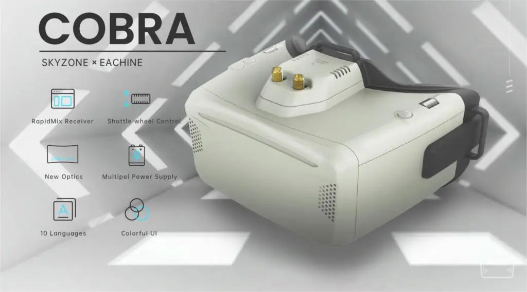 SKYZONE Cobra V2 FPV Goggle, COBRA SKYZONE EACHINE RapidMix Receiver Shuttle wheel Contr