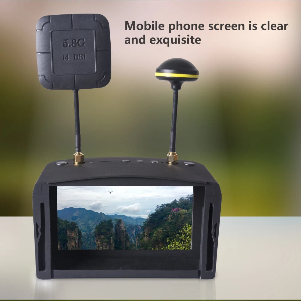 نظارات EV800D 5.8G 40CH FPV - 5 بوصة 800*480 سماعة فيديو HD DVR نظارات FPV متنوعة مع بطارية لطراز RC RC FPV Drone 12 EV800D 5.8G 40CH FPV Goggle, screen is clear 68G and exquisite I4 DM(