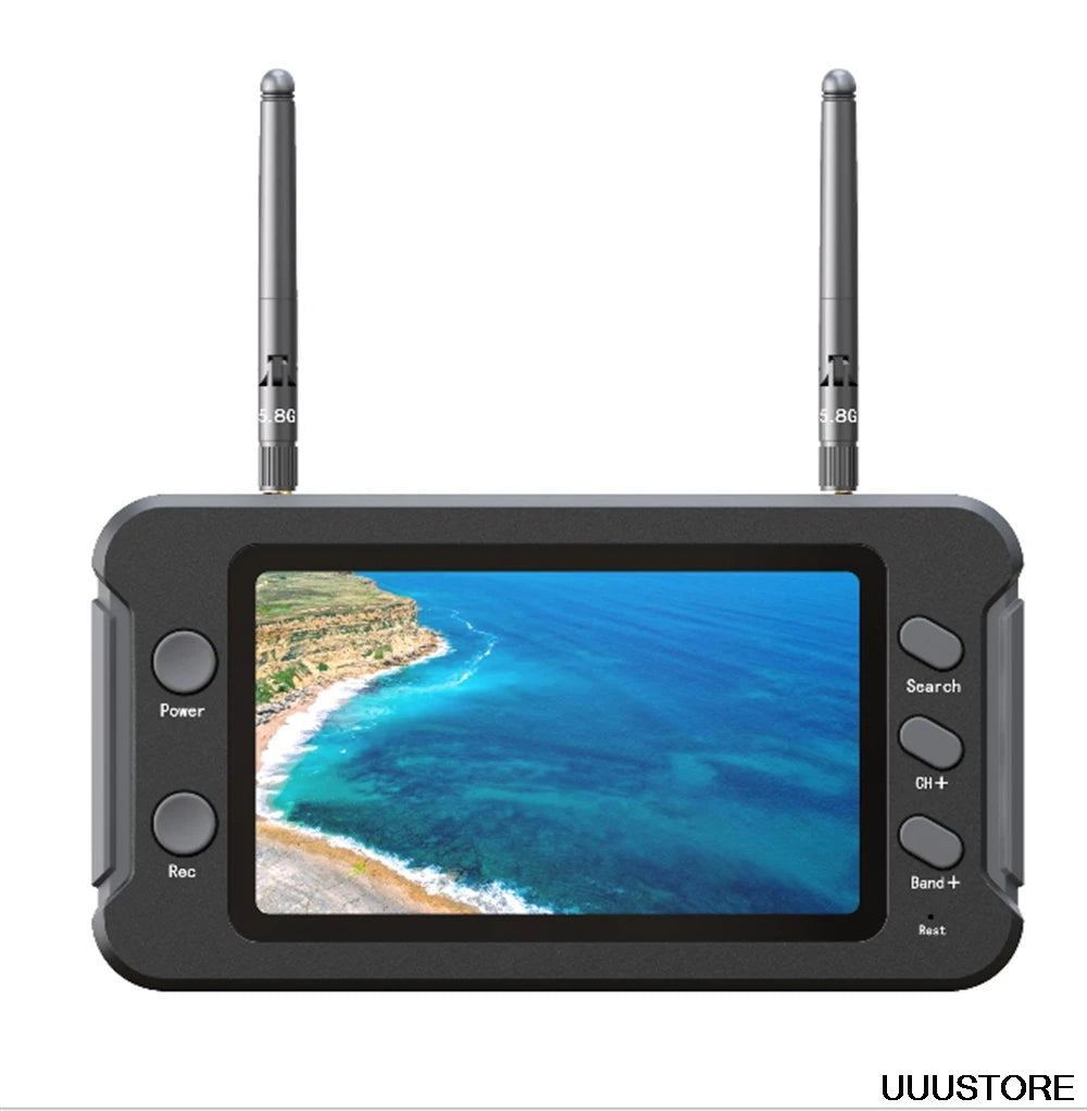 4.3 Inch FPV Monitor, 4.3 Inch IPS 800x480 5.8GHz 40CH Diversity Receiver FP