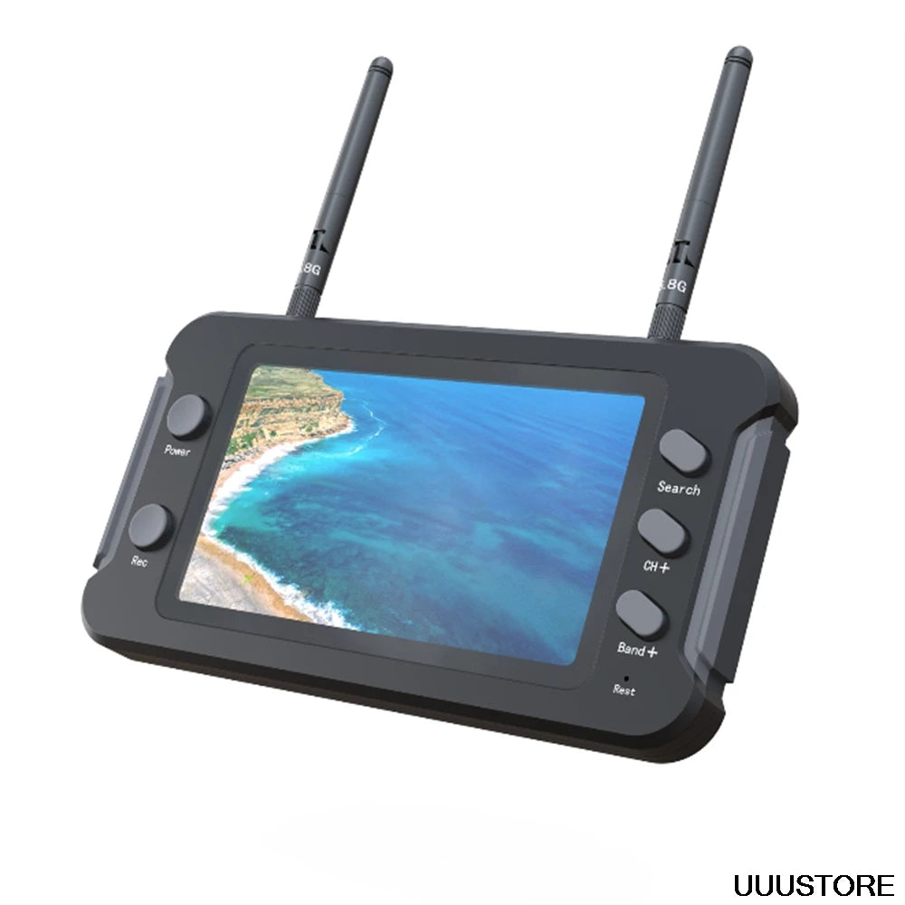 4.3 Inch FPV Monitor, 4.3 Inch IPS 800x480 5.8GHz 40CH Diversity Receiver FP
