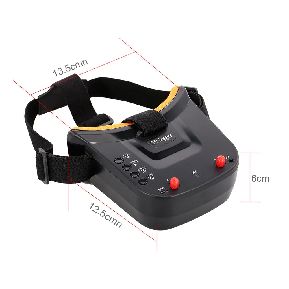 5.8G 40CH FPV Goggles Monitor - Video Glasses Headset HD With Dual 5.8G Antennas 25mW transmitter fpv 600TVL camera for Racing FPV Drone 31 5.8G 40CH FPV Goggles Monitor SPECIFICATIONS Use