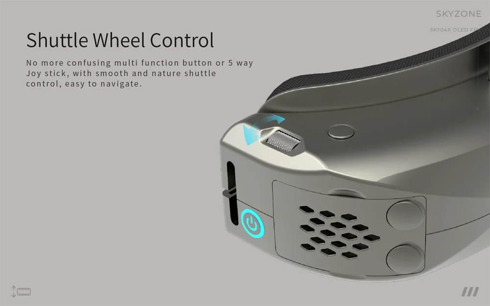 SKYZONE SKY04X V2 FPV Goggle, SKYZONE SkYo4x OLED Shuttle Wheel Control No more confusing multi