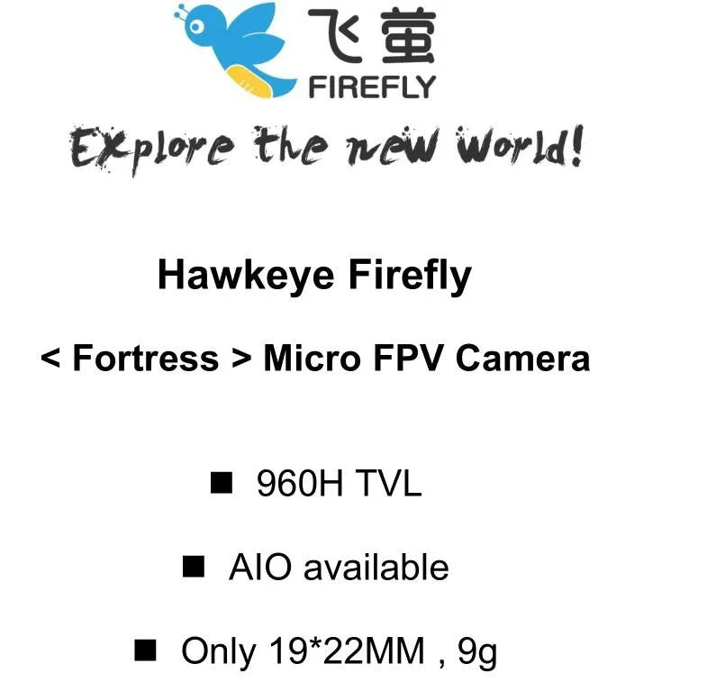 Hawkeye Firefly Fortress Micro FPV Camera - AIO 2.1mm 1/3 960H TVL Mini Camera w/ 5.8G 200mW Transmitter VTX for Drone 1S - 6S RC Car 20 Hawkeye Firefly Fortress Micro FPV Camera, 73 fireFLy Explore the @EW Worl! Hawkeye Firefly For