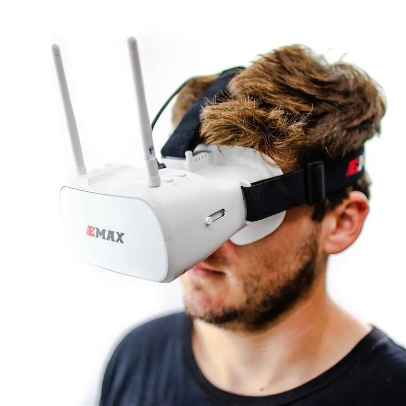 EMAX Tinyhawk 5.8G 48CH Diversity FPV Goggles, custom-fit to sit on a large variety of faces, any pilot will be able