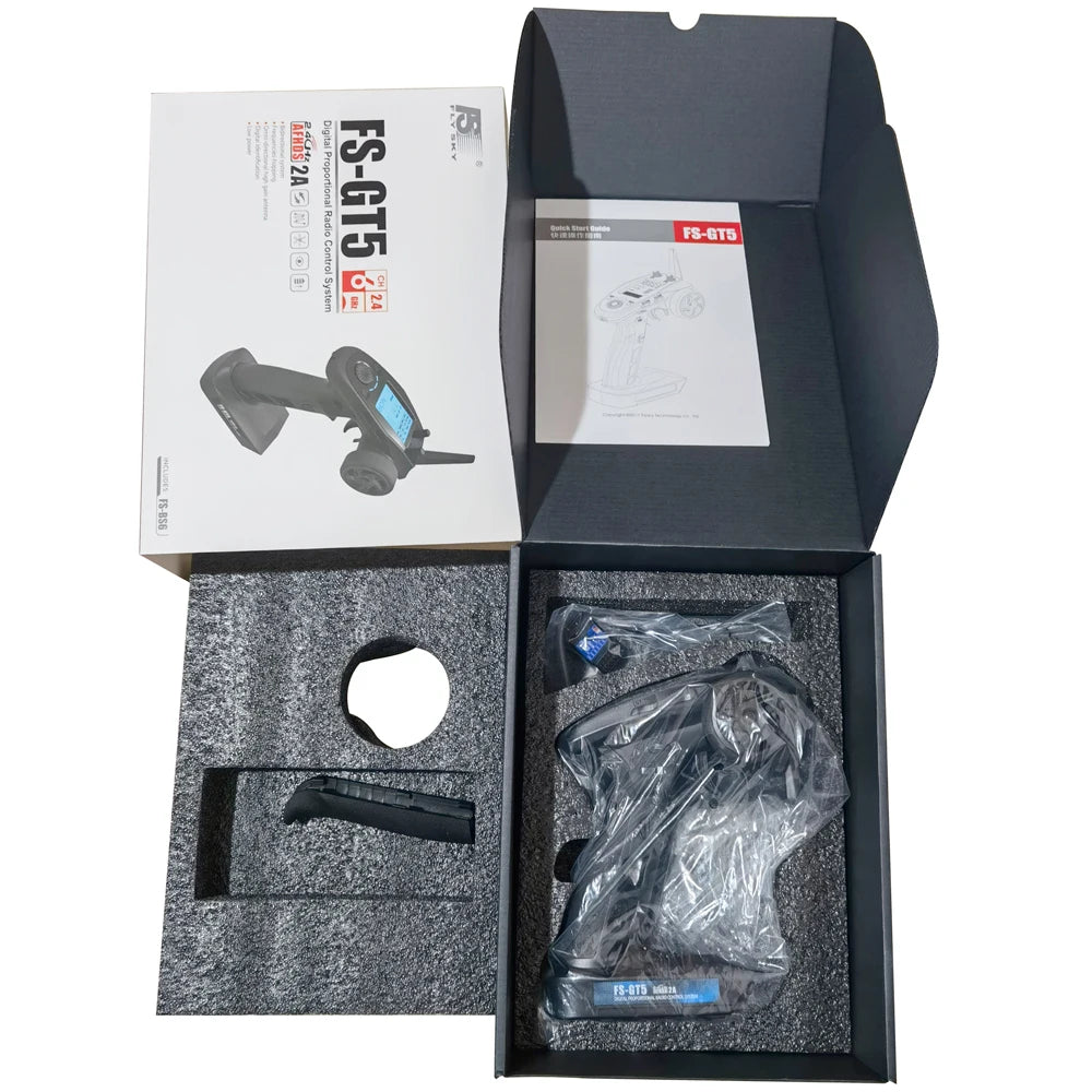 جهاز إرسال FlySky FS-GT5 2.4G 6CH RC - جهاز تحكم عن بعد مع جهاز استقبال FS-BS6 لسيارة RC الزاحفة والقارب ومركبة RC نموذج قطع غيار السيارات 14 FlySky FS-GT5 2.4G 6CH RC Transmitter, each model can set the parameters separately, but also can write the model name easy to remember.