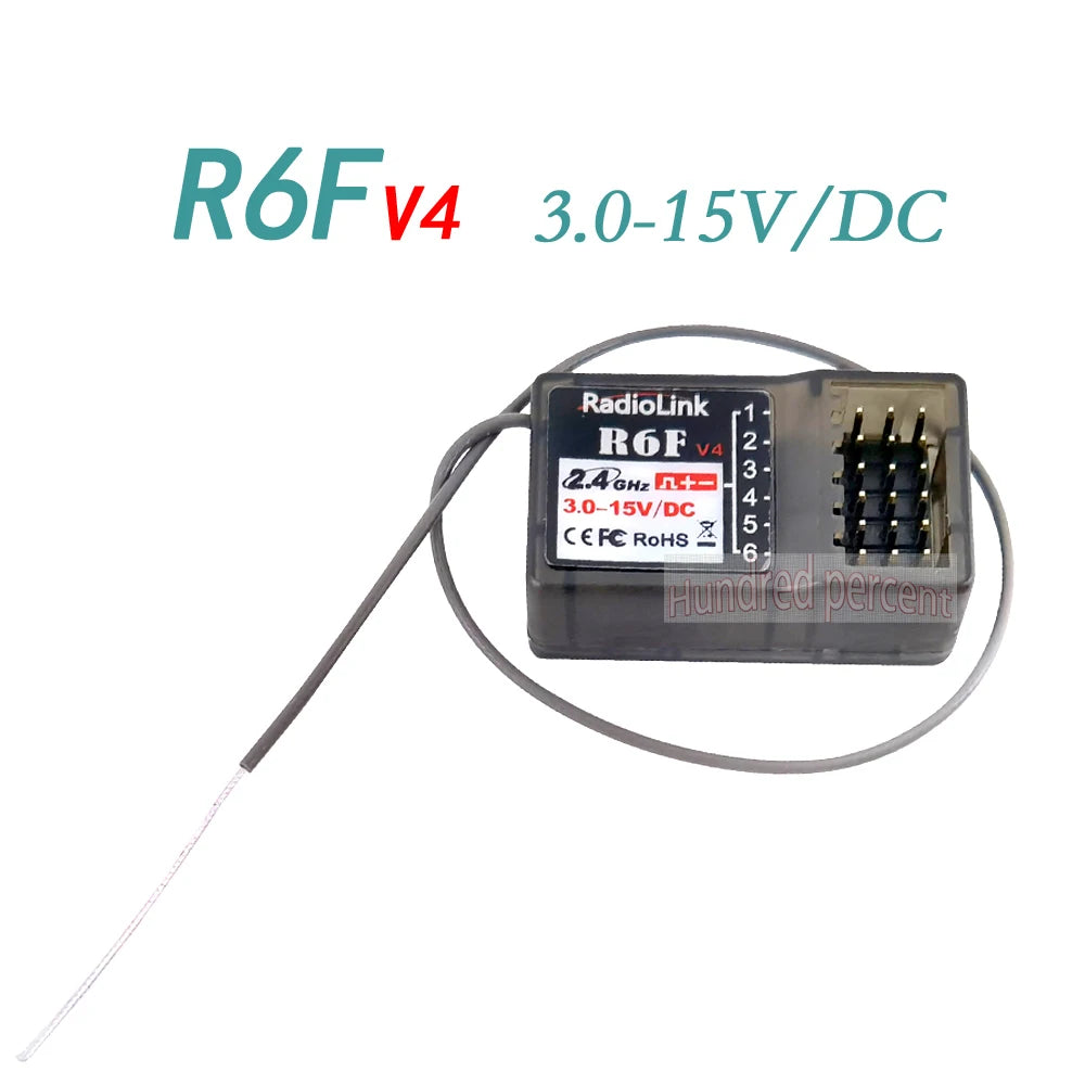 جهاز إرسال للتحكم عن بعد من RadioLink RC4GS V3 - 2.4G 4CH 5CH 7CH 400M + جهاز استقبال داخلي R6Fg لقارب سيارة RC V4V5 34 RadioLink RC4GS V3, 15v/DC (€FC RoHs 5 6 Humdredypercend