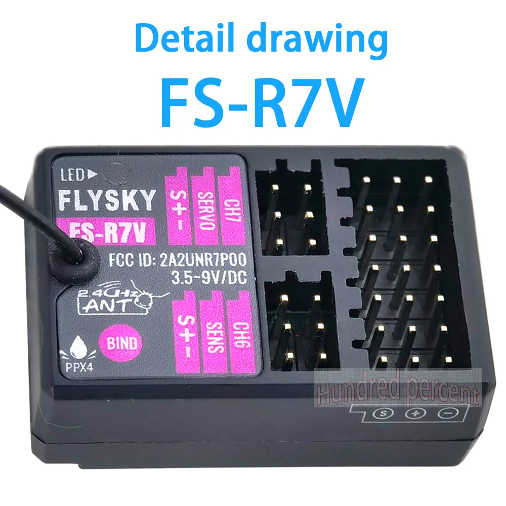 FLYSKY FS-G7P G7P 2.4G 7CH ANT بروتوكول ناقل موجات الراديو- PWM PPM I-BUS SBUS الإخراج مع FS-R7P R7P RC استقبال لقارب سيارة RC 37 FCC ID: 2AZUNRZPOO 3.5-9V/DC 240