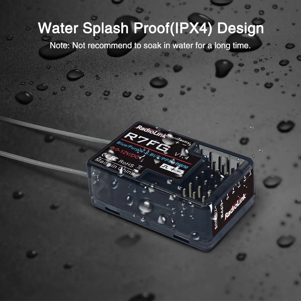 Radiolink RC6GS V3 - 2.4G 7 Channel RC Radio, %6 RadioLink RZFG Tololnotrys Blue/Pur