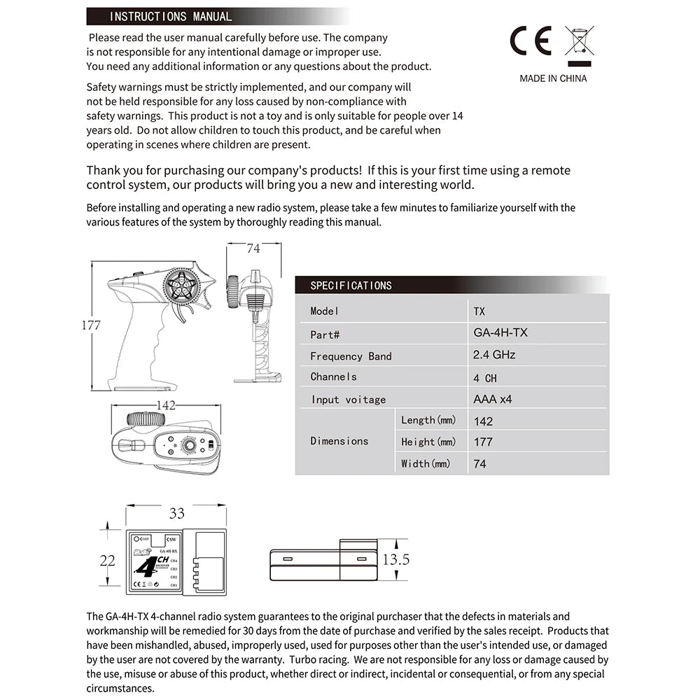 our company will not be held responsible for any caused by non-compliance with safety warning