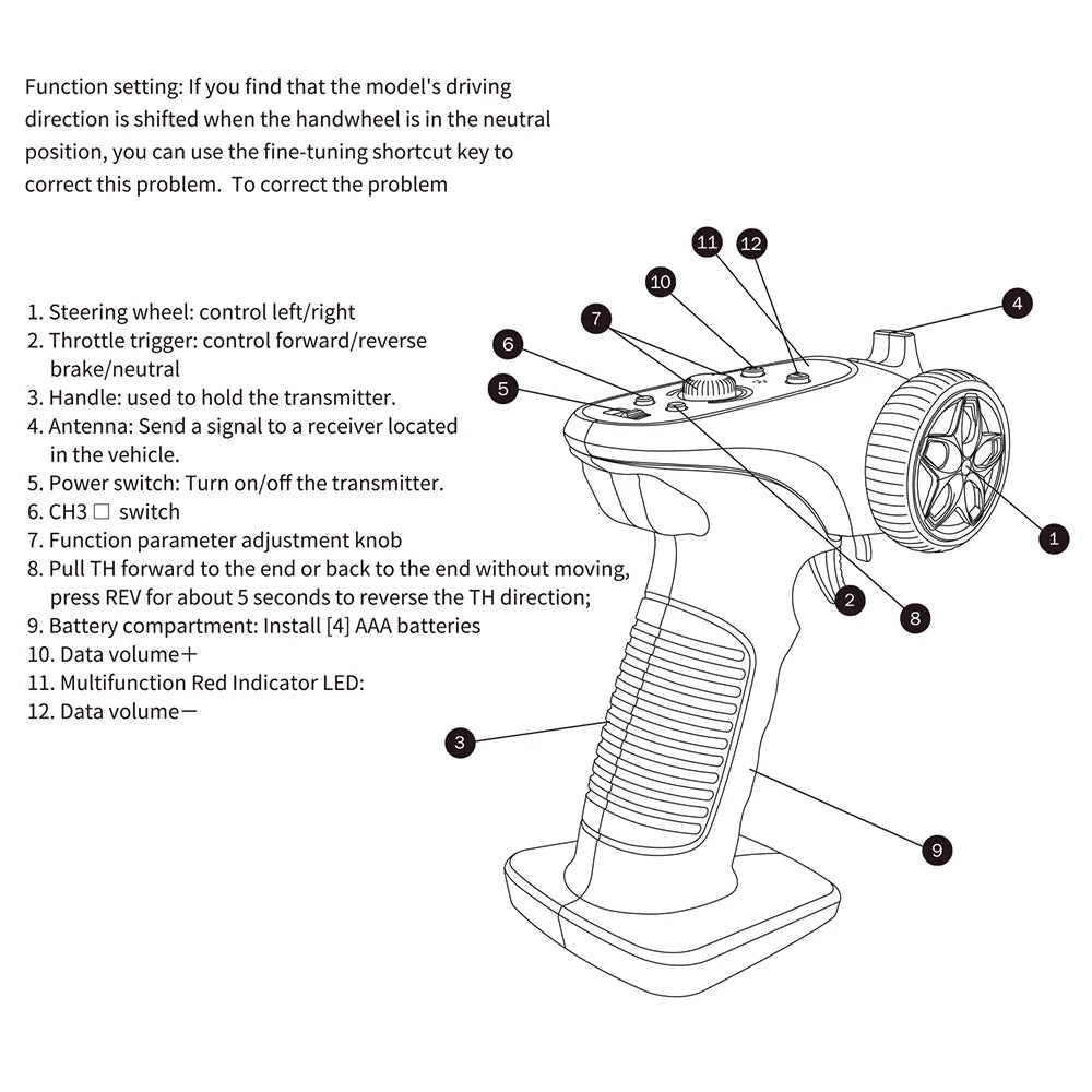 if the model's driving direction is shifted when the handwheel is in the neutral