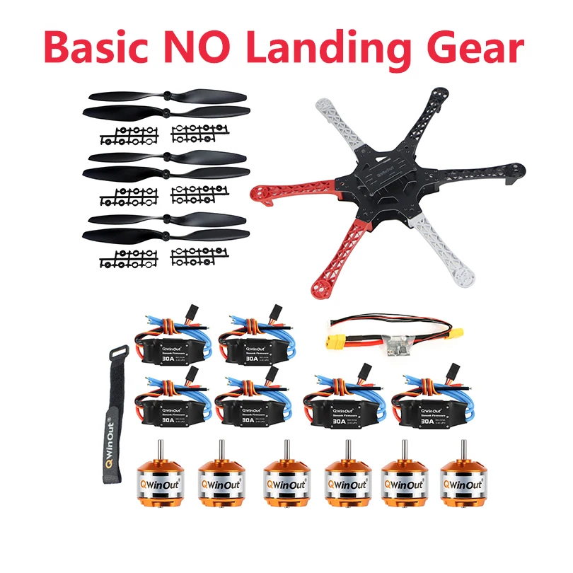 JMT DIY F550 6-Axle RC Hexacopter Drone Kit, Basic NO Landing Gear 1ot31313 [31313421 1o