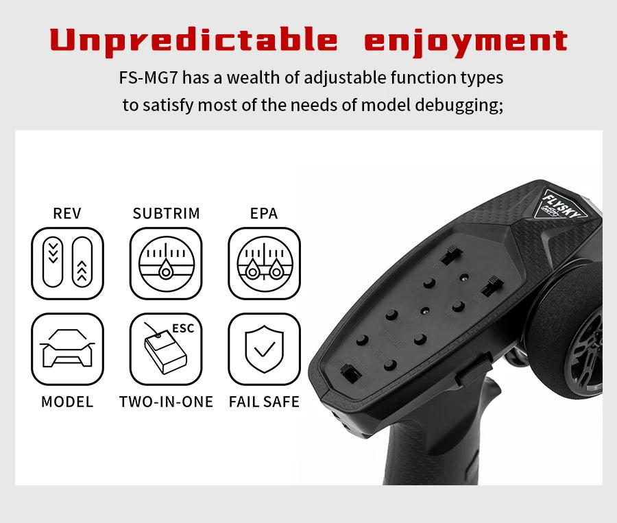 FS-MG7 has a wealth of adjustable function types to satisfy most of the needs