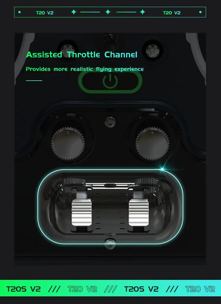 Jumper T20S T20 V2, Assisted Throttle Channel provides more realistic flying experience Tzos Vz IIl