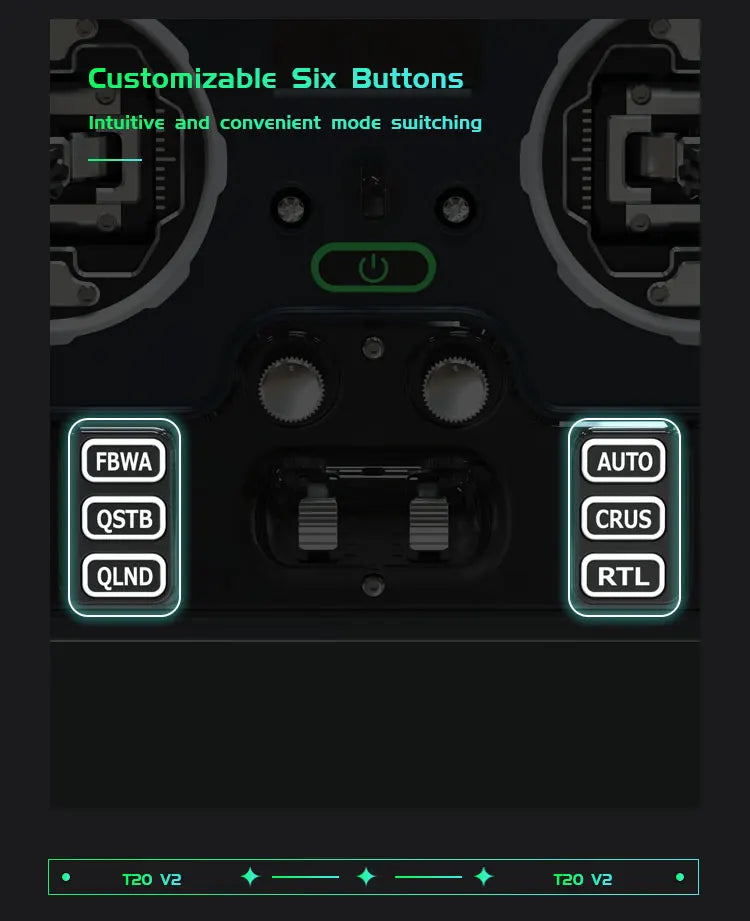 Jumper T20S T20 V2, Customizable Six Buttons FBWA AUTO QSTB CRUS QL