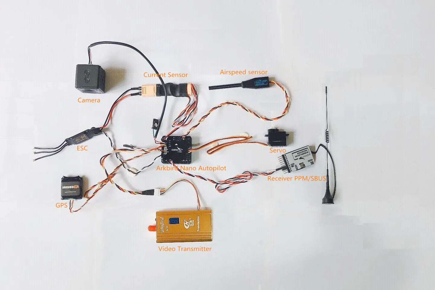 Arkbird Nano Autopilot Flight Control, Arkbirc Nano Autopilot Receiver PPM/SBUS GPS 3 Video Transmit