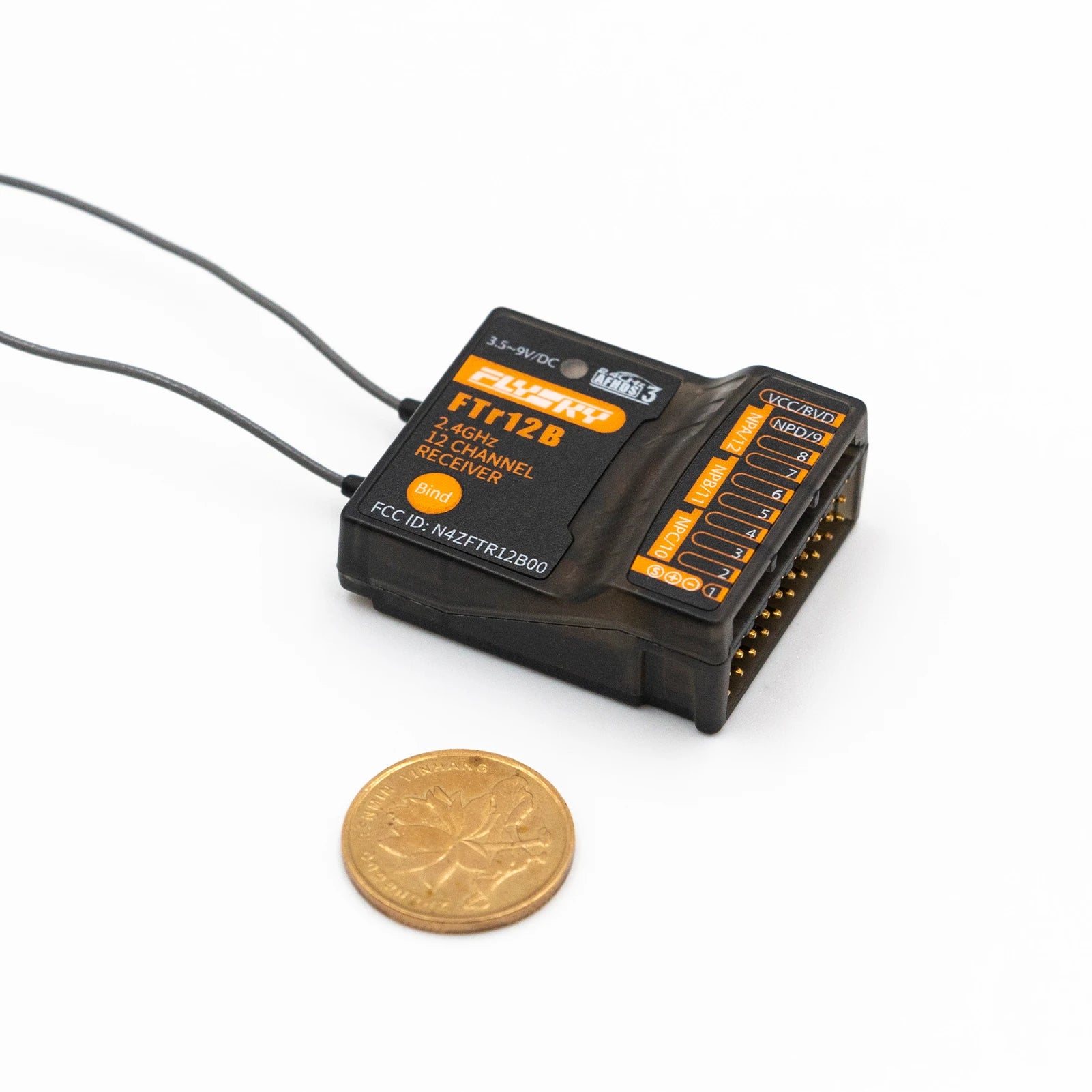 جهاز استقبال FLYSKY FTR12B 2.4 جيجا هرتز 12 قناة - لسيارة RC طائرة هليكوبتر هوائيات مزدوجة لأجهزة الإرسال PL18 NB4 NB4 Lite AFHDS3 12 FLYSKY FTR12B 2.4GHz 12CH Receiver, NPDZ9 4GHz CHANNEL RECEIVER 1 Bind FCC