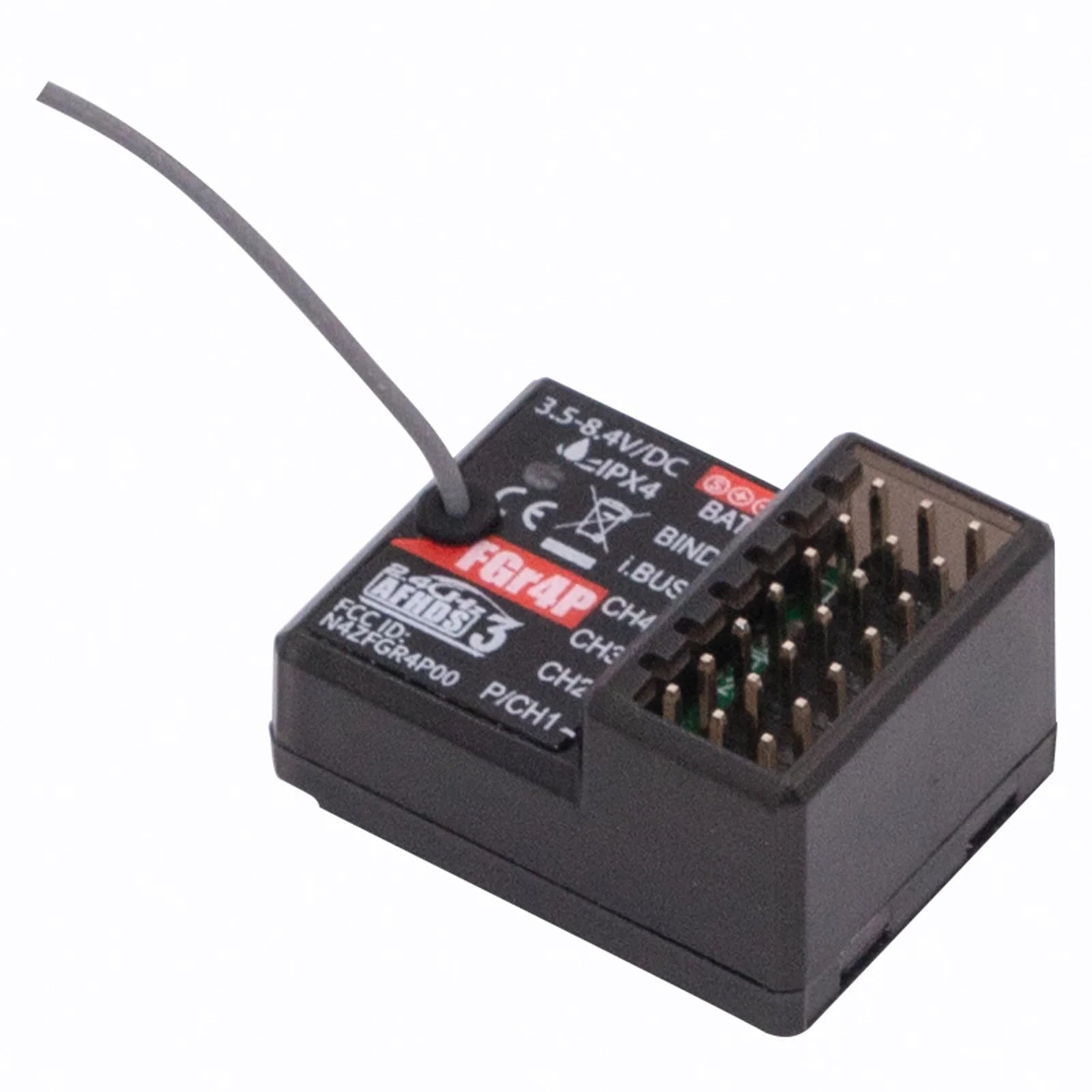 جهاز استقبال FlySky FGR4P 2.4 جيجا هرتز 4CH - مخرج AFHDS 3 PWM/PPM/I.bus/S.bus لجهاز إرسال FSG4P RC لقارب السيارة 17 FlySky FGR4P 2.4GHz 4CH Receiver, FGrap LBUS 0iin3 CH4 FGEFBR4P