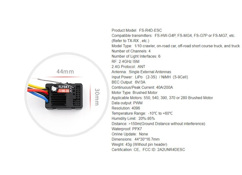 Flysky 2.4G ANT Protocol Receiver, FS-RAD-ESC Compatible transmitlers- fs-HW-G