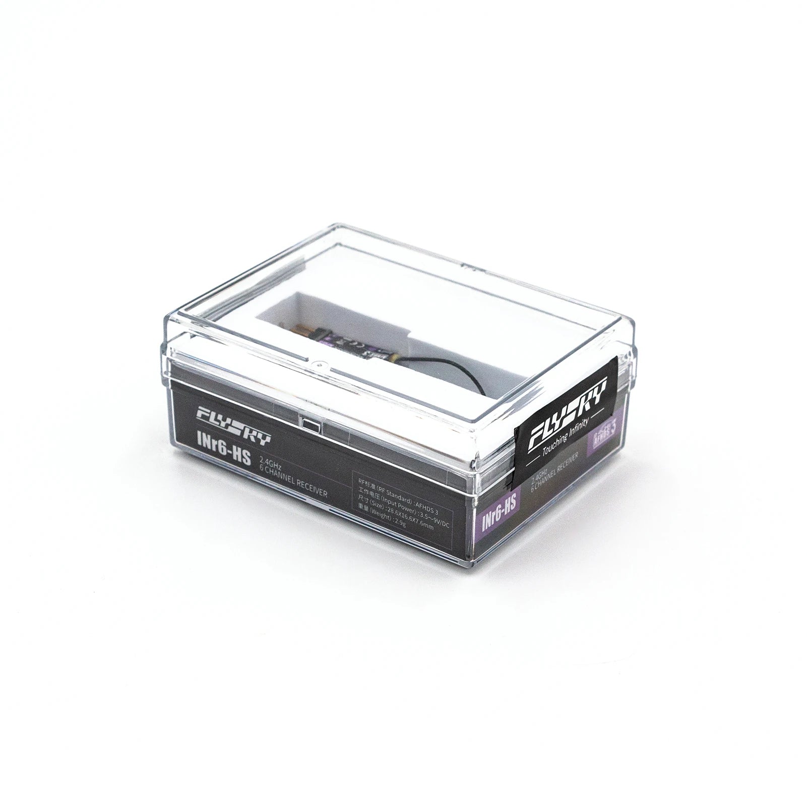 FlySky INr6-HS 2.4GHz 6CH Receiver, ReceE 2CHNel = AGHz sonas -RECEI
