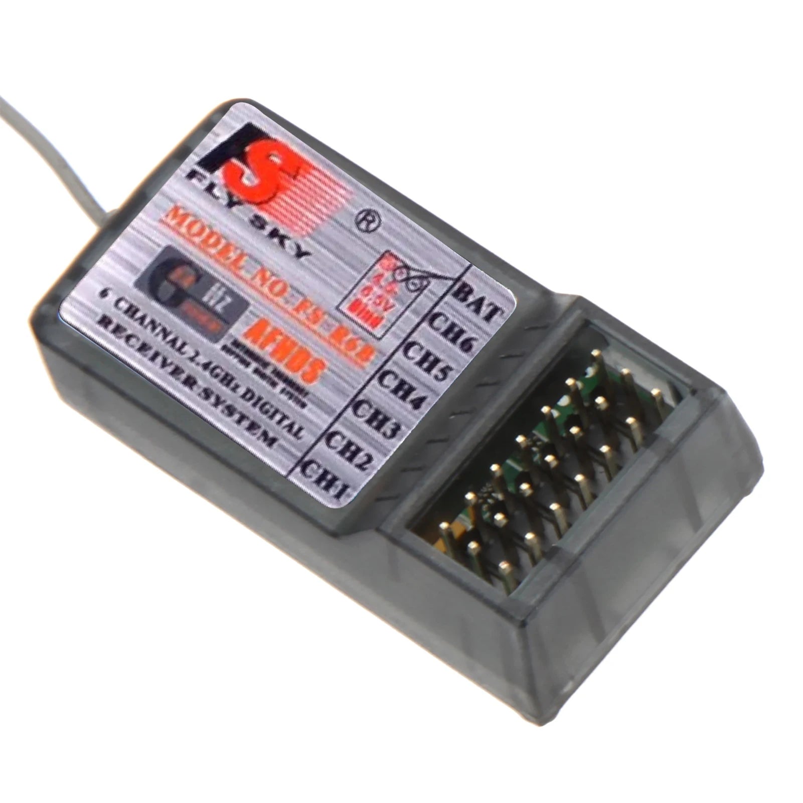 FlySky FS-R6B 2.4Ghz 6CH Receiver, FS-R6B receiver is designed for Airplane / Glider 