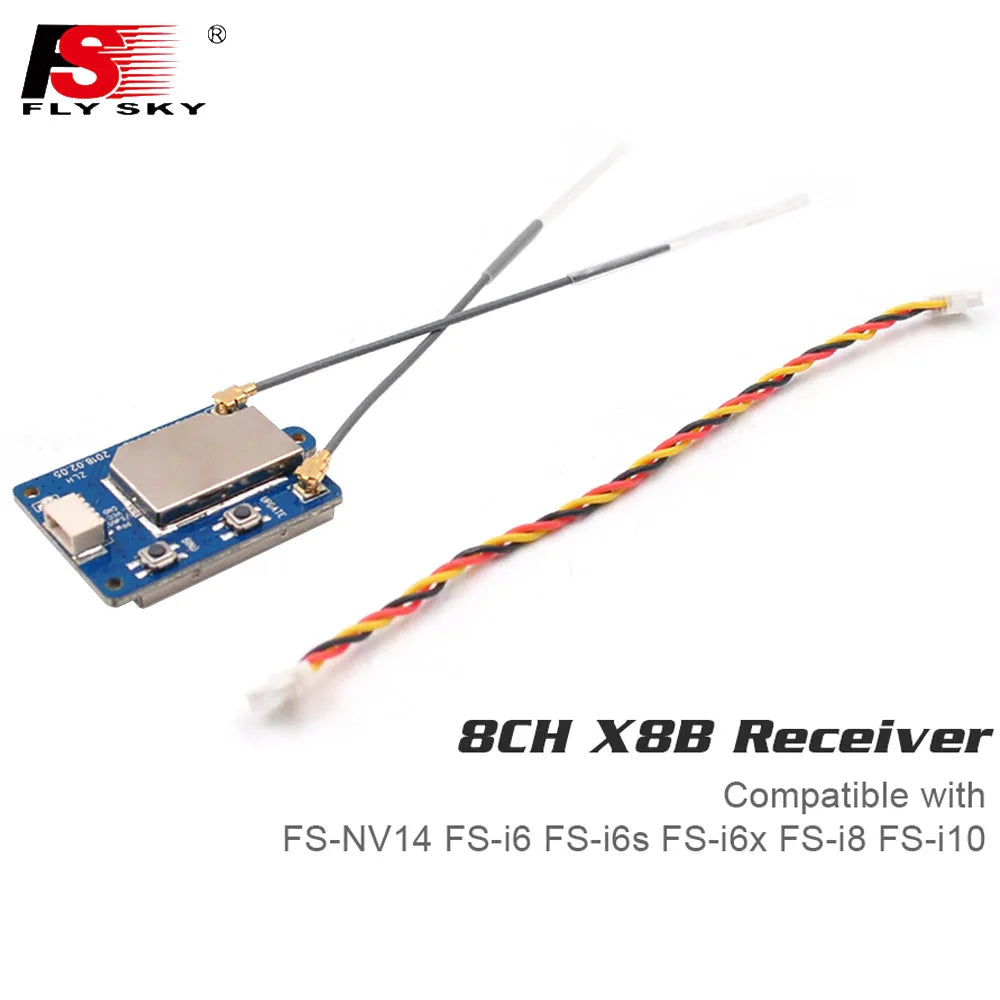 Flysky FS-X8B 8CH 2.4G Receiver, 5 FlY Sky 8CH XBB Receiver Compatible with FS-NV14 