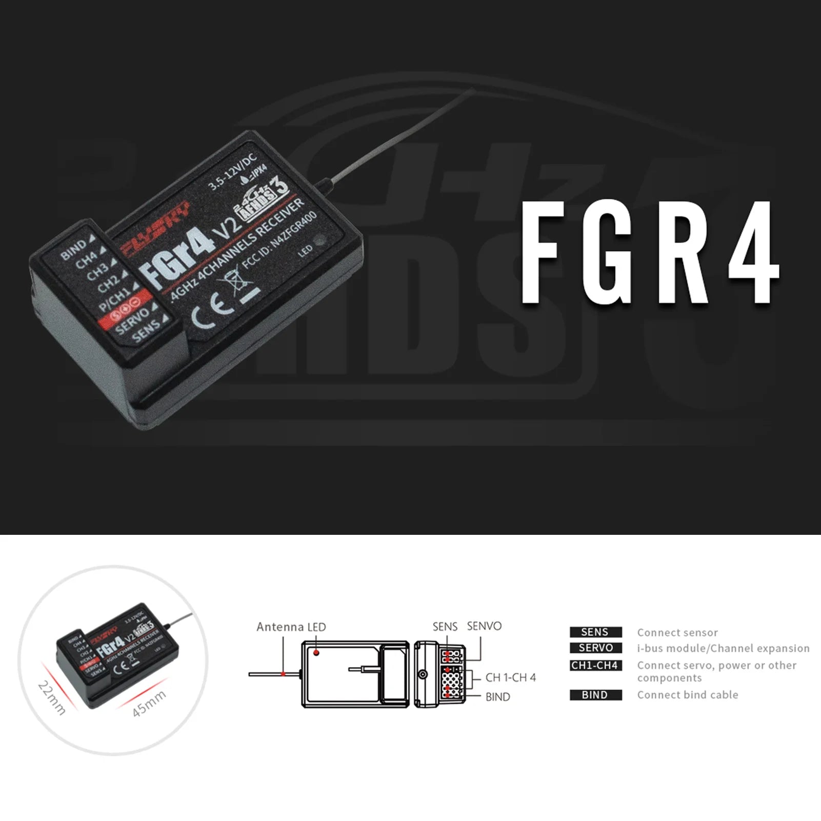 Flysky Noble NB4 2.4G 4CH Radio Transmitter, Flysky Noble NB4 2.4G