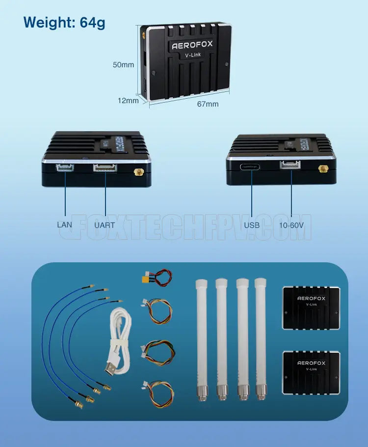 Aerofox V-Link 50mm 12mm 67mm LAN UART TTGB