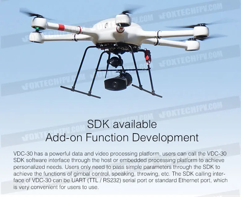 Foxtech VDC-30 - 30 كم 800 ميجا هرتز 1.4 جيجا هرتز نظام نقل الفيديو طويل المدى أجهزة نقل البيانات والفيديو 8 VDC-30km Long Range Video Transmission System(1.4G) data and video transmission devices