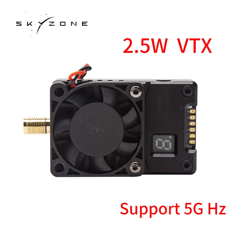 SKYZONE TX2500 5.8 جيجا هرتز 2.5 واط VTX - جهاز إرسال الفيديو CNC Shell مروحة تبريد مدمجة لطائرة RC FPV حرة طويلة المدى للسباق بدون طيار 10 SKYZONE TX2500 5.8GHz 2.5W VTX, step 3: Under CH setting mode, short press the set button to change CH, press the