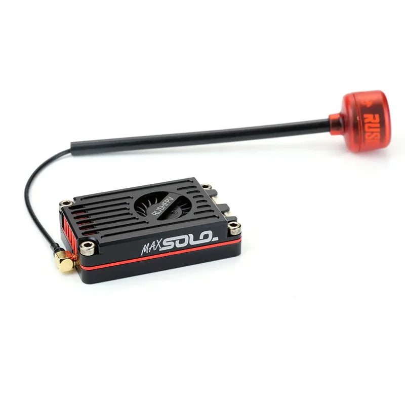 Rushfpv RUSH TANK MAX SOLO VTX - 5.8 جيجا هرتز 2.5 وات 48 قناة جهاز إرسال فيديو عالي الطاقة مع غلاف CNC لطائرات بدون طيار RC FPV طويلة المدى ثابتة الأجنحة DIY 26 Rushfpv RUSH TANK MAX SOLO VTX, Factory power consitency calibration for all channels