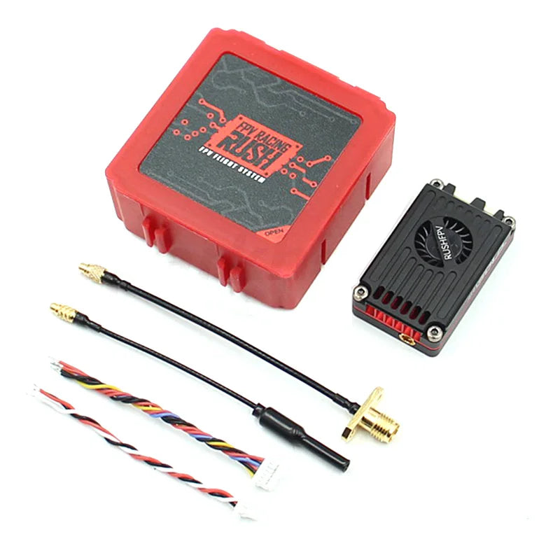 Rushfpv RUSH TANK MAX SOLO VTX - 5.8 جيجا هرتز 2.5 وات 48 قناة جهاز إرسال فيديو عالي الطاقة مع غلاف CNC لطائرات بدون طيار RC FPV طويلة المدى ثابتة الأجنحة DIY 28 Rushfpv RUSH TANK MAX SOLO VTX, Factory power consitency calibration for all channels